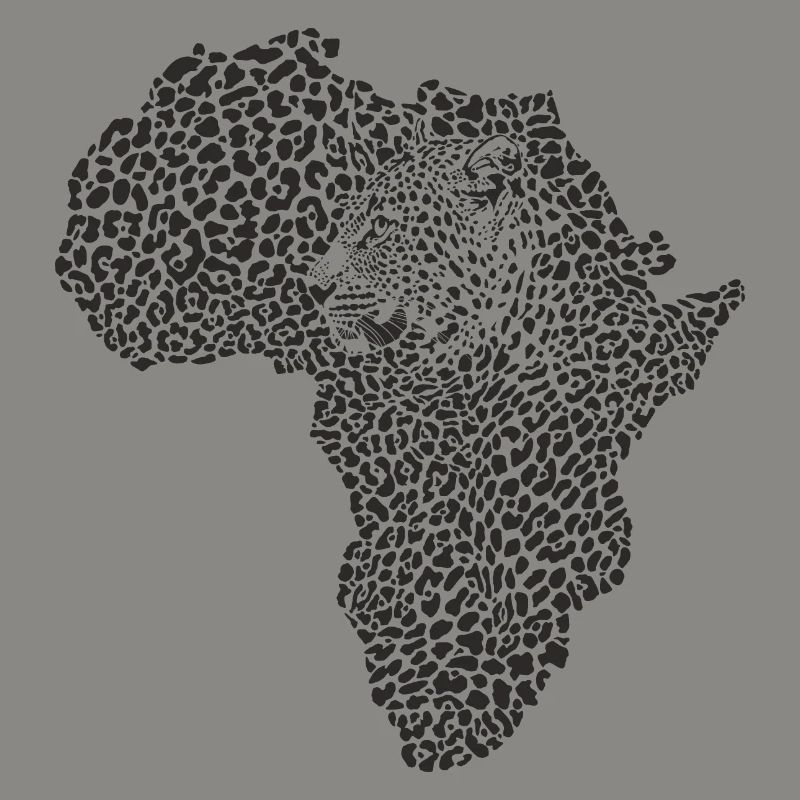 Afrika map leopard
