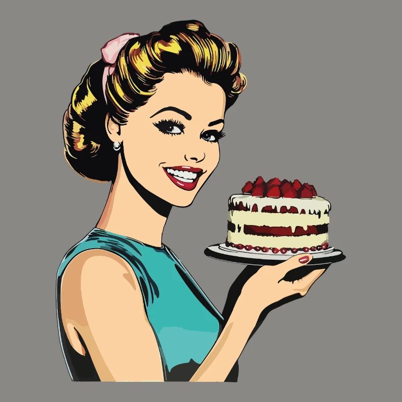 Baking Cake Baking Queen Baking Fairy Baker Pop Art
