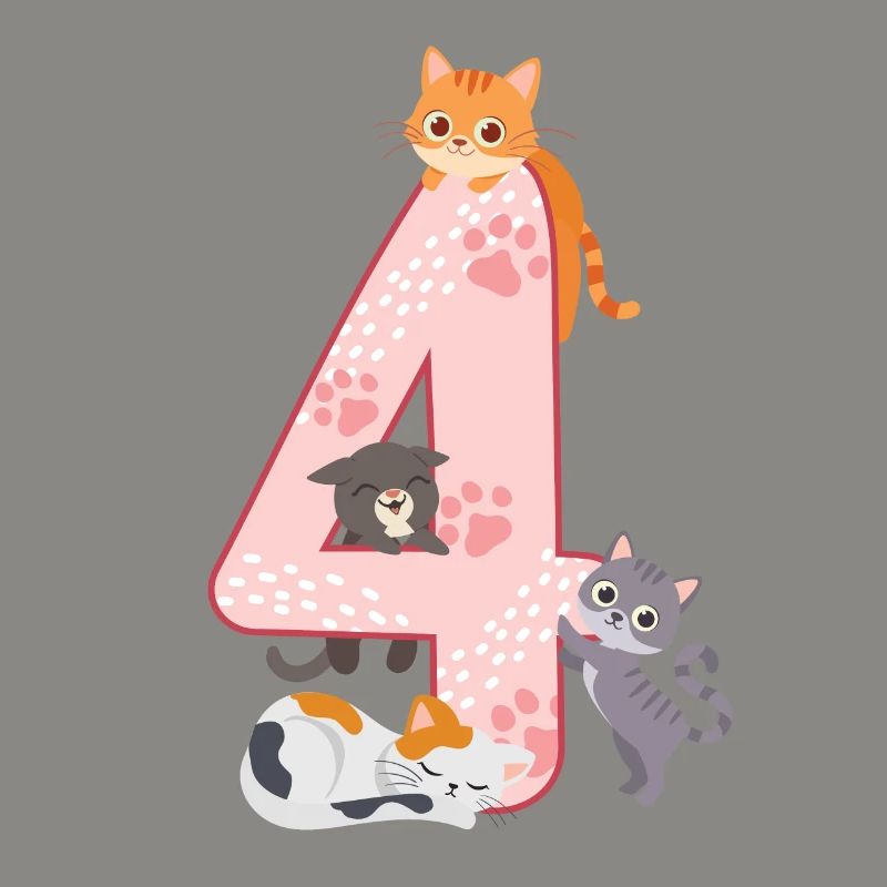 4. Geburtstag Mädchen Katze