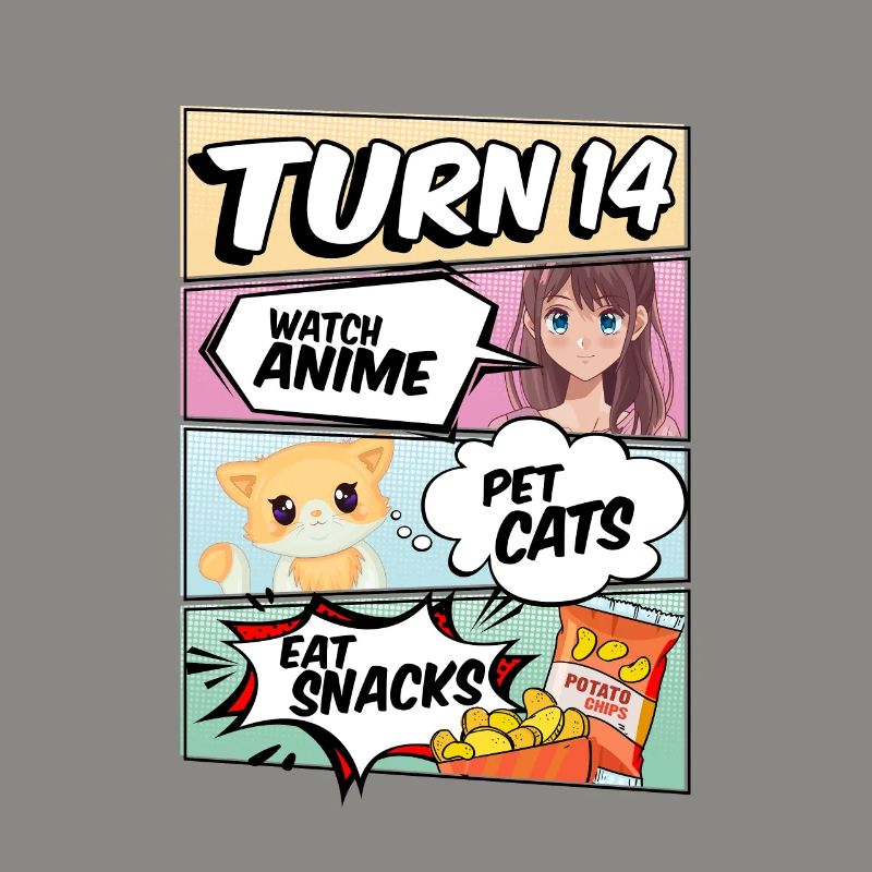 14. Geburtstag Anime Mädchen