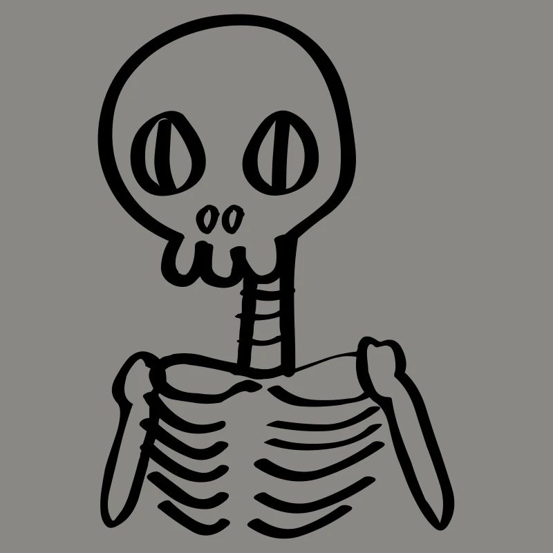 Gerippe Skelett Comic Halloween