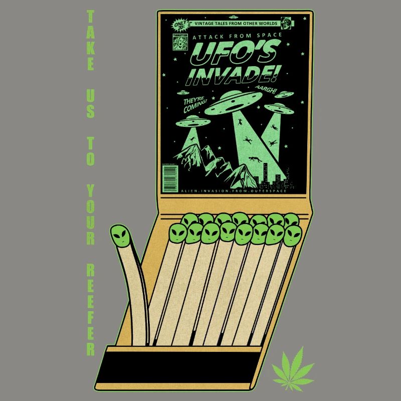 OVNI Invasion Vintage Affiche Design