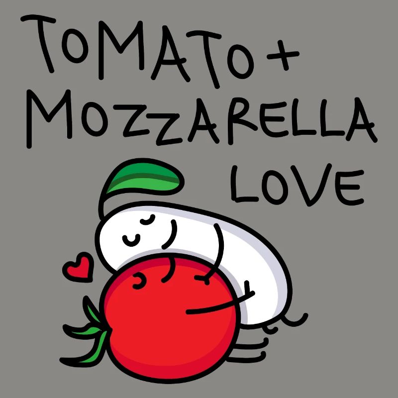 Tomate und Mozzarella Paar (b)