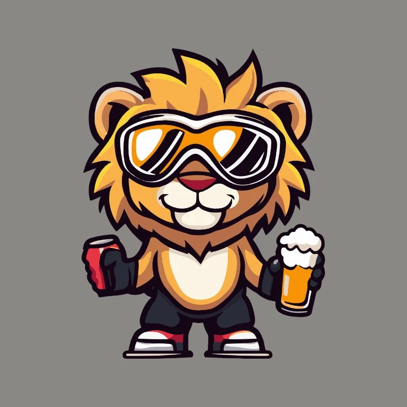 Löwe Apres Ski Bier Comic