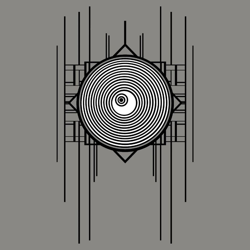 Abstract Gemoetric Art Deco Ringel Design