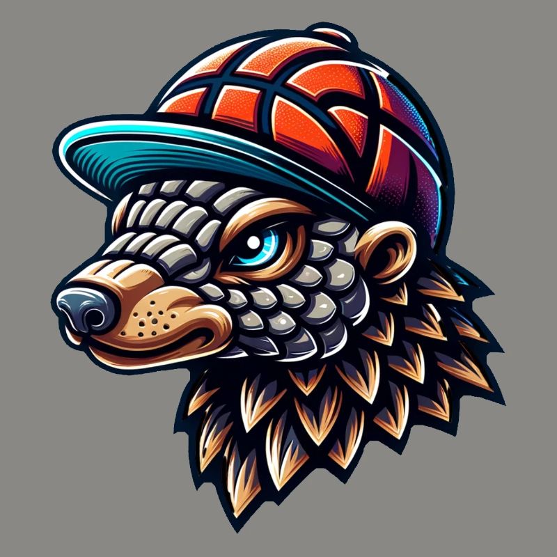 Cooles Pangolin mit Basecap