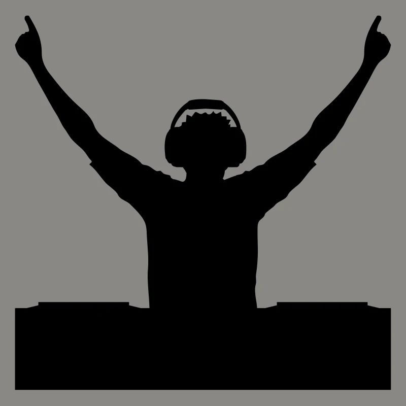 Conception de DJ silhouette