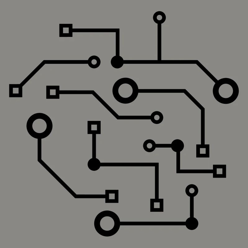 logo cool circuit wire data microchip circular