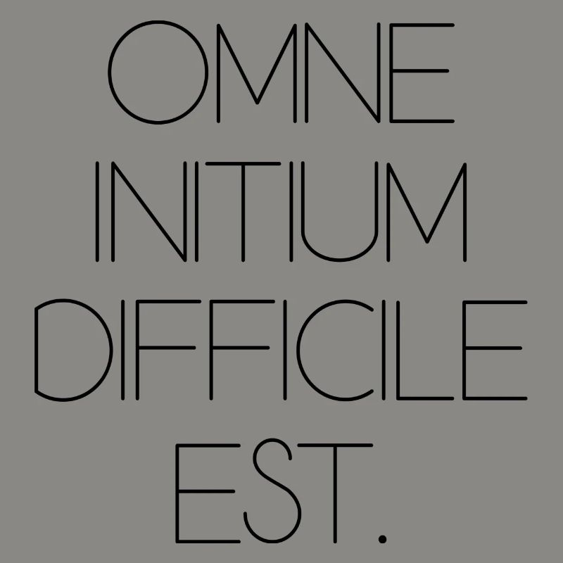 all beginning is difficult Latin quotation scripture