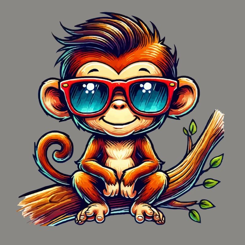 Monkey Sunglasses Comic