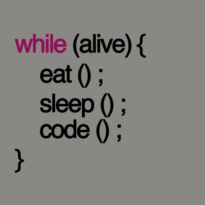 while alive code Informatiker programming coding