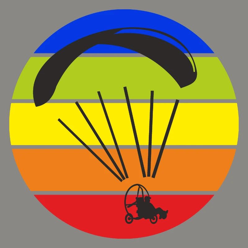 Paramoteur Paramoteur Trike Coloré Retro Circle