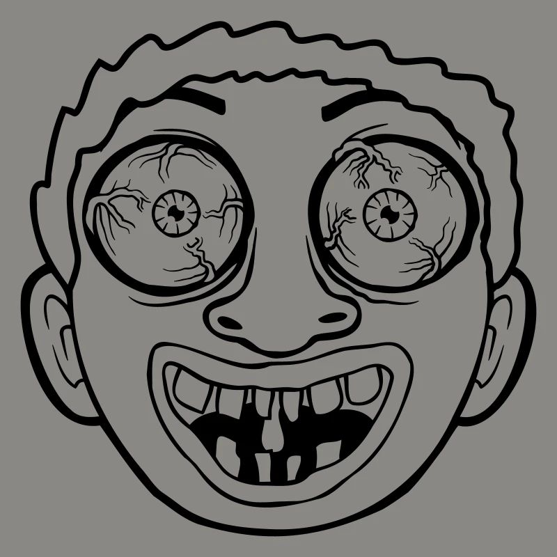 Creepy crazy horror face