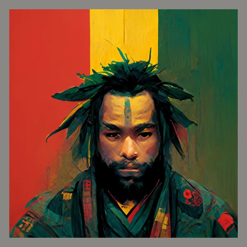 Rasta-samurai-malerei