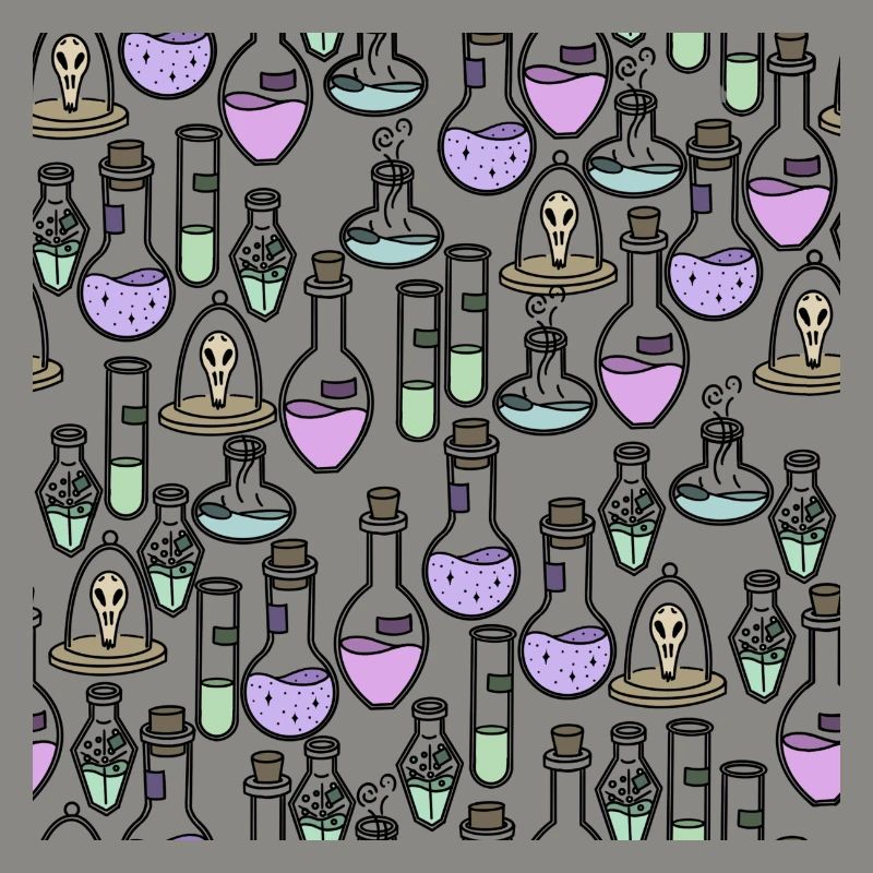 Magic potion bottles pattern