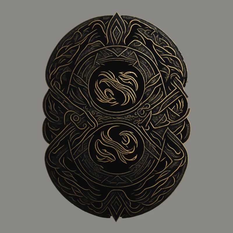 Maya Schwarz-Gold-Monogramm