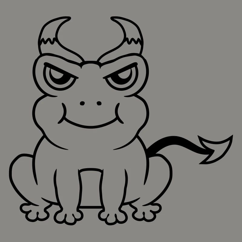 Evil Devil Horns Frog
