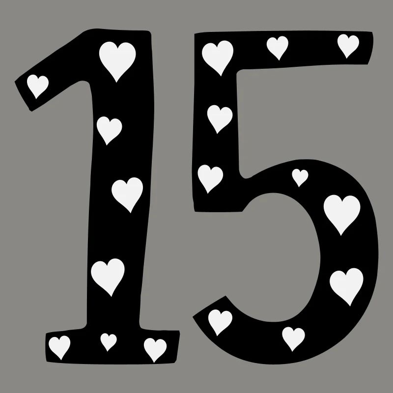 15 Geburtstag mit Herz
