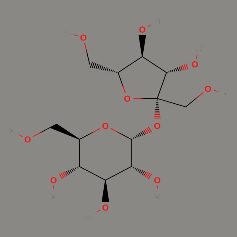 Molécule de sucre - Formule structurale colorée