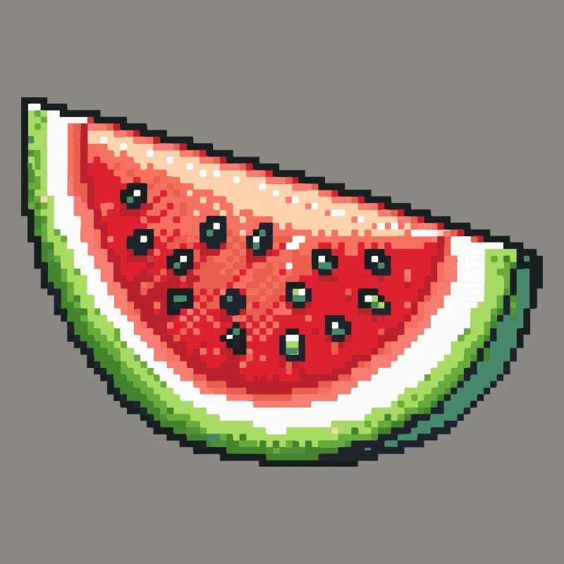 Icône pixel pastèque