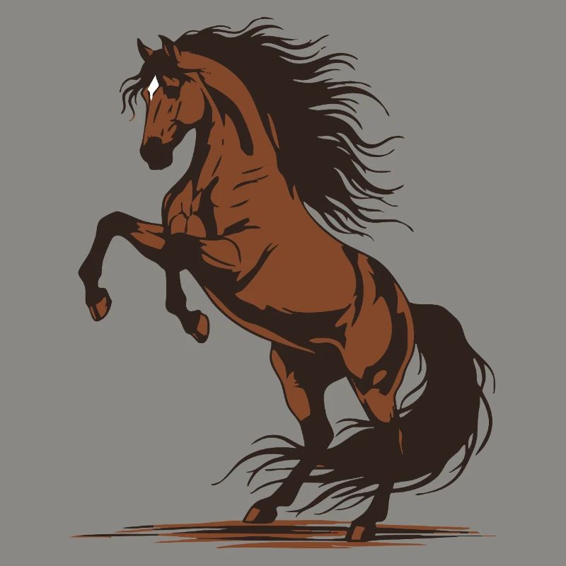 Demonstration eines wilden Reithengstes mit springendem Pferd