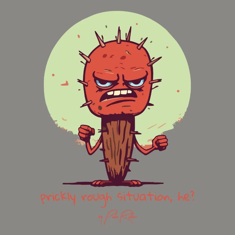 Situation difficile et épicée, un cactus en difficulté