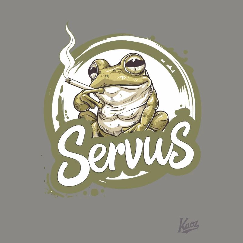 A cool smoking frog says: Servus