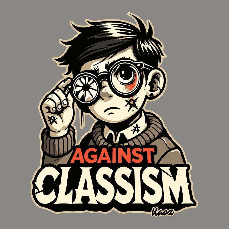 Poor boy with broken glasses: against classism