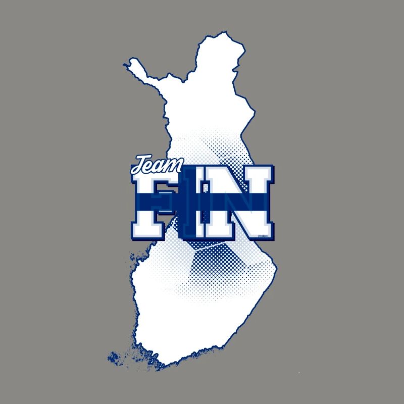 Team FIN Map Finlande avec modèle de balle