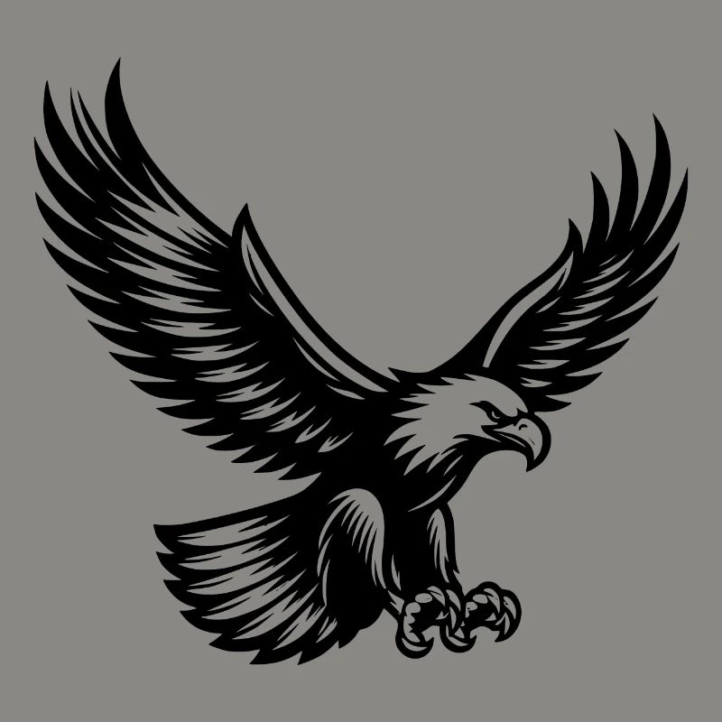 Majestic eagle ready to attack