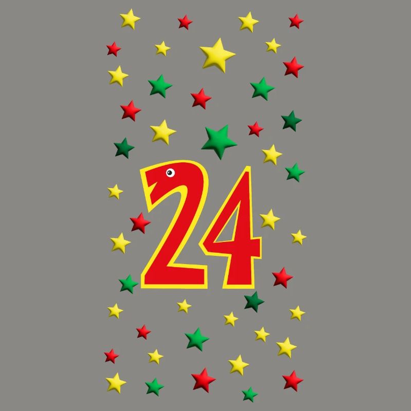 24.Geburtstag oder Weihnachten mit vielen Sternen.
