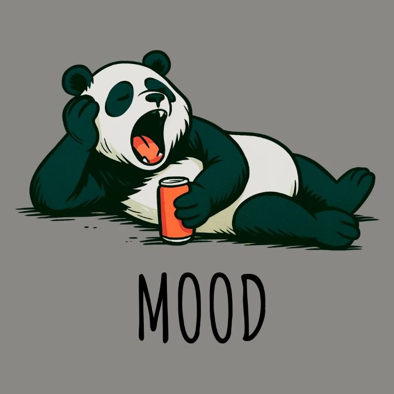 Panda décontracté avec design de boisson