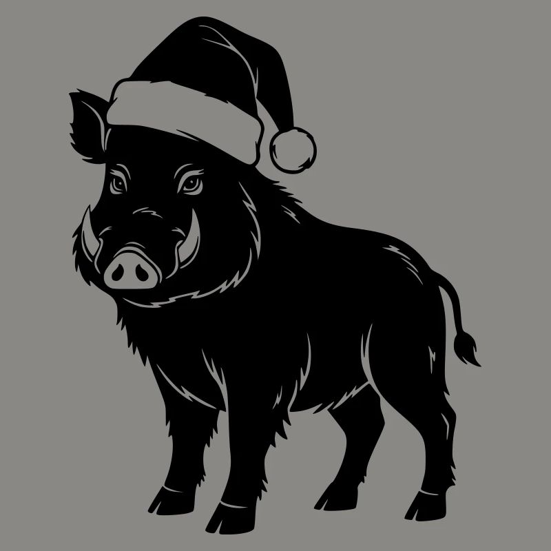 Weihnachts-Wildschwein Vector