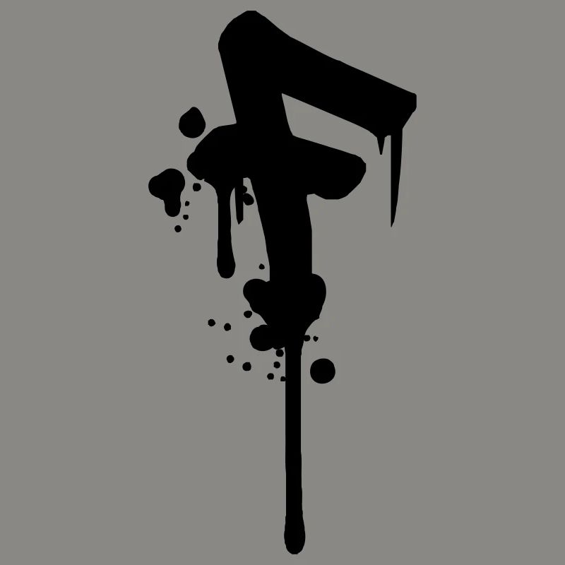 F graffiti drops Farbklex spray