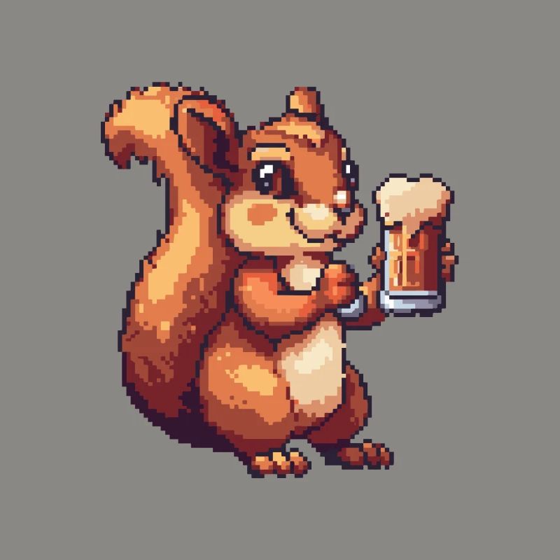 Squirrel Beer Pixel
