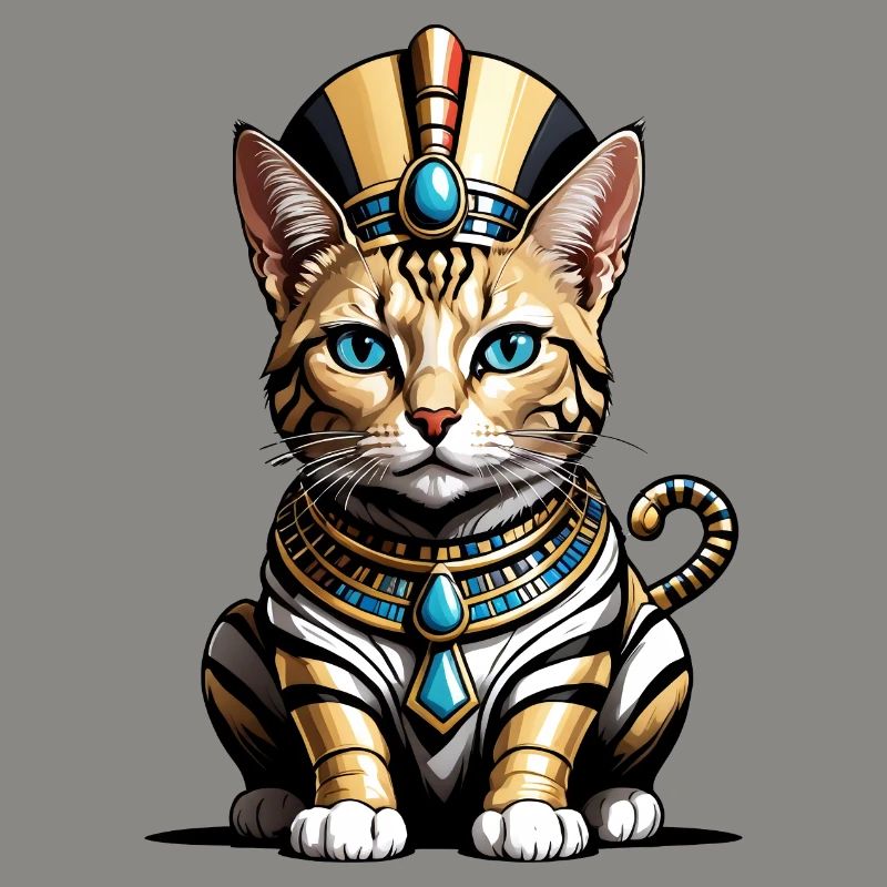 Chat Pharaon Chat Égypte Pyramide Cadeau