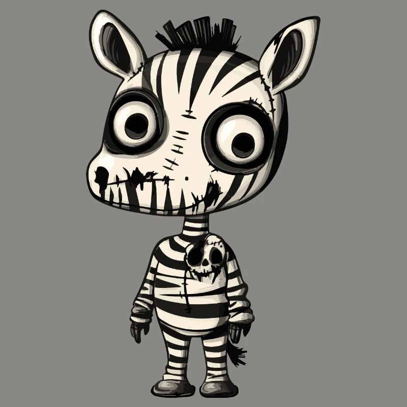 Zebra Halloween Comic Funny