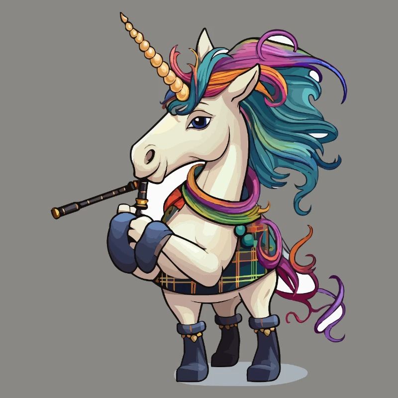 Bunter Einhorn Dudelsack