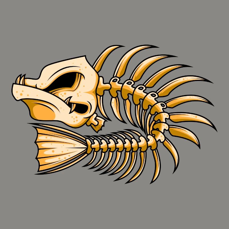 fish bones skeleton fish