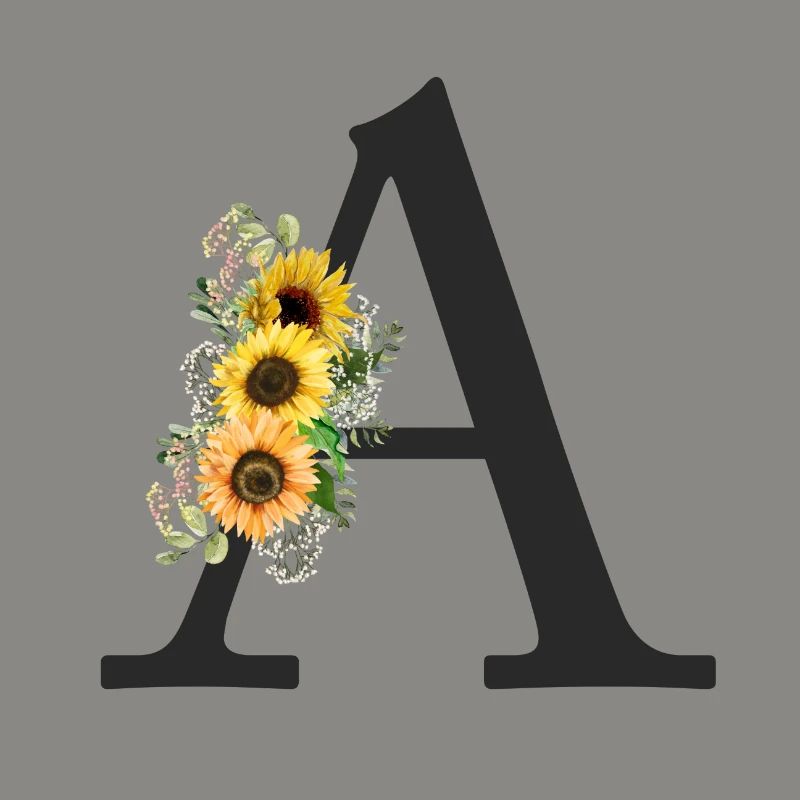 A Monogramm Sonnenblumen