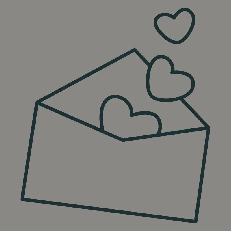 enveloppe avec des cœurs