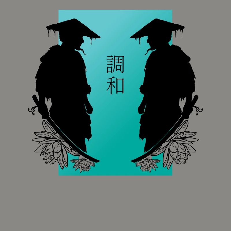 Samurai Duell Spiegelung Kampf Ästhetik