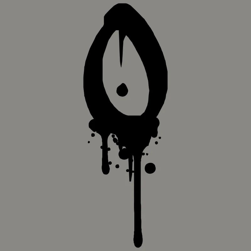 O circle ring graffiti drops Farbklex spray
