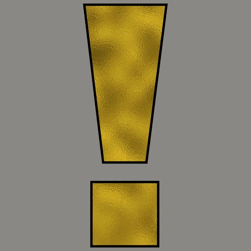 Point d’exclamation Ponctuation Or