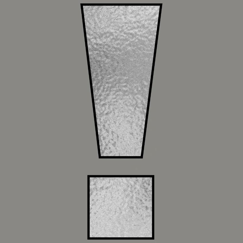 Point d’exclamation de ponctuation ! Argent