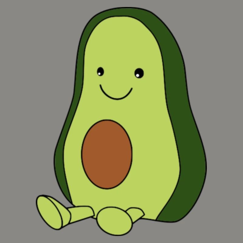 Comic Avocado Looking Left