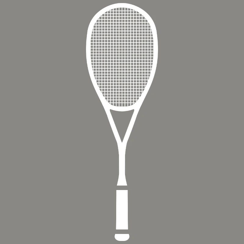Squash Tennis Racket Split White
