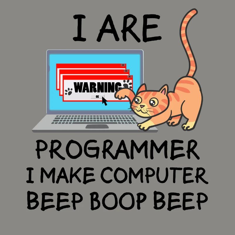 Informatique Fun sort programmeur chat cadeau