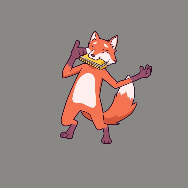 Fox plays harmonica