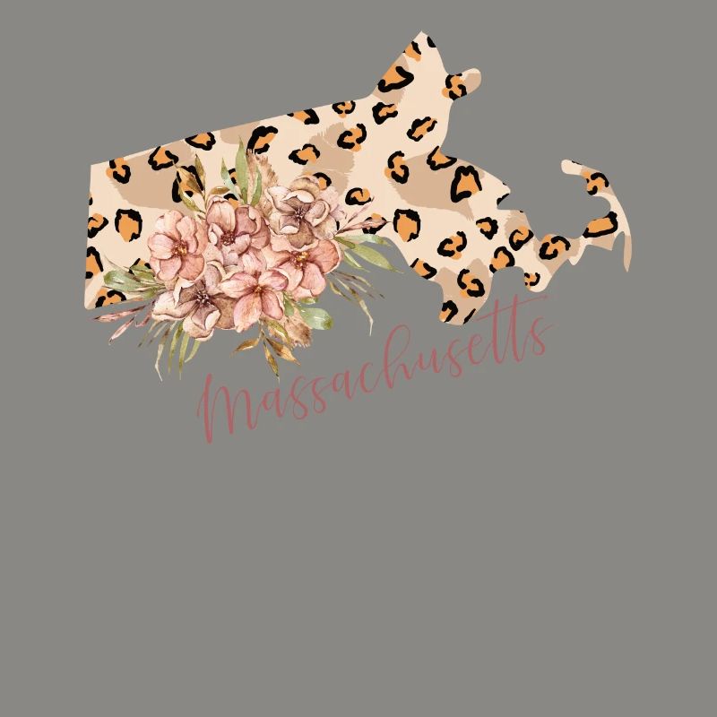 Massachusetts Leopard-pattern Map